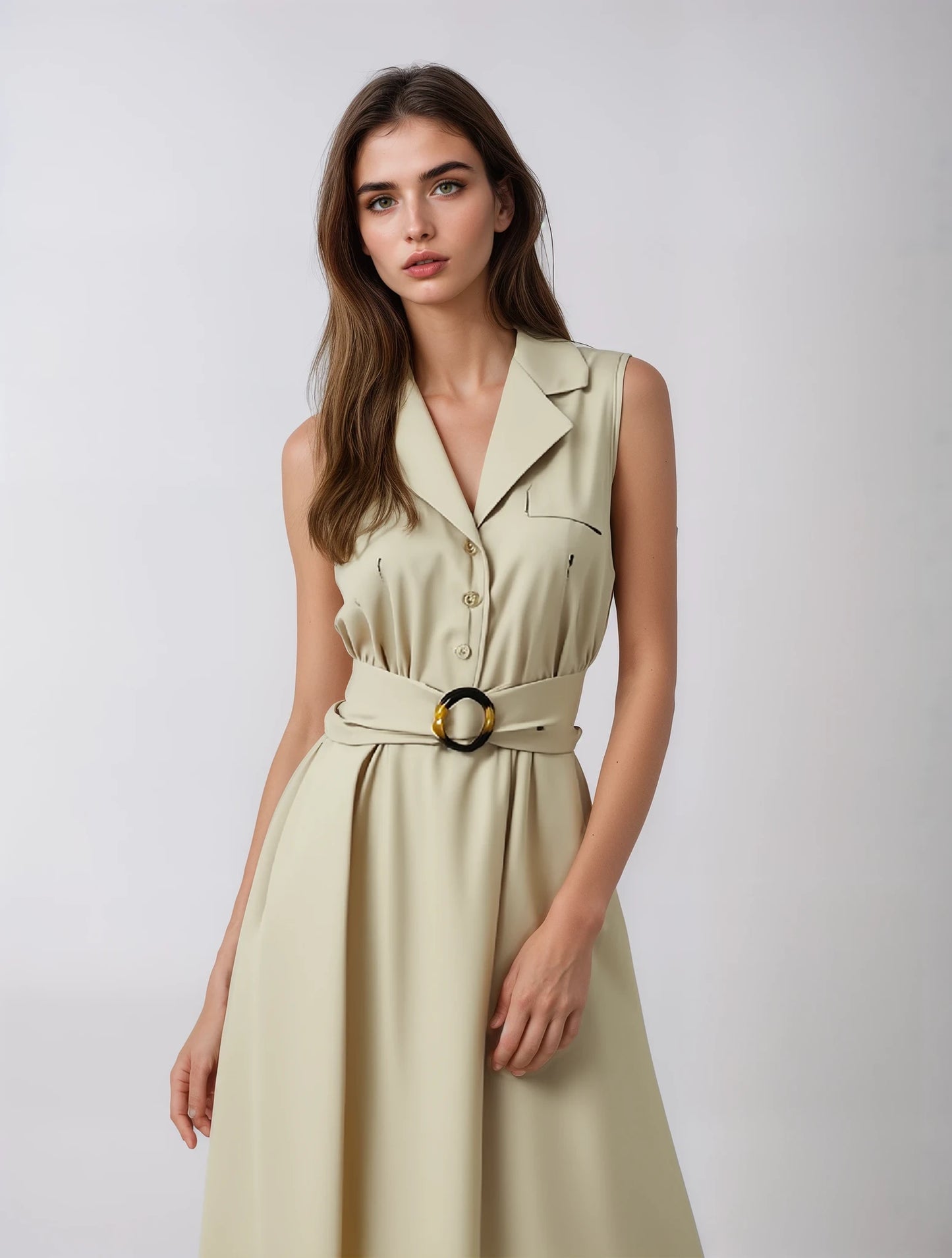 Elegantes A-Linien Kleid mit Taillengürtel