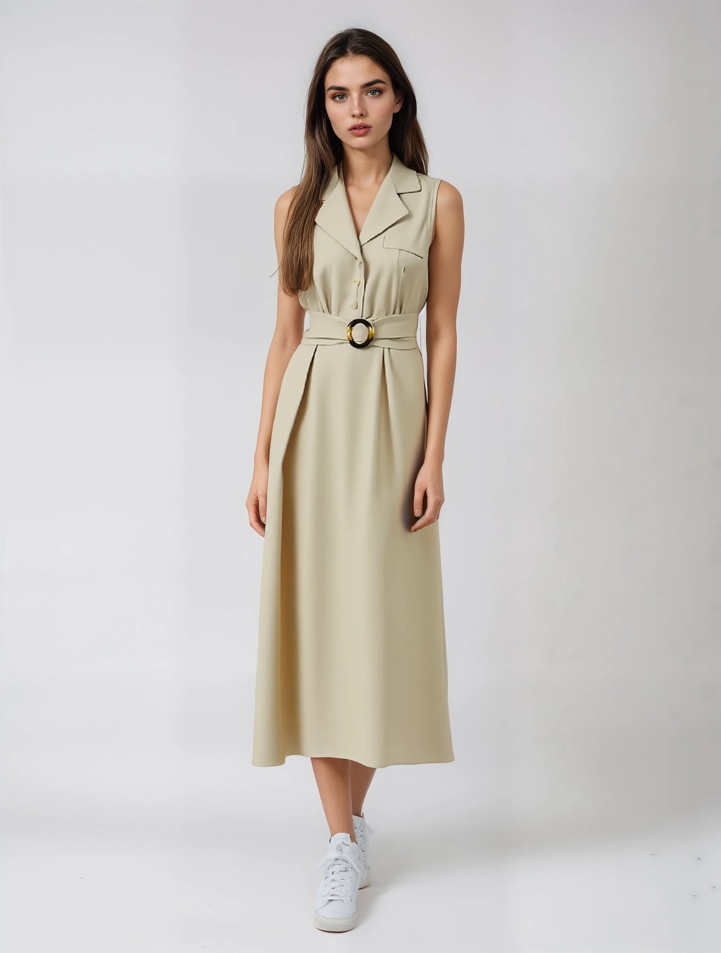 Elegantes A-Linien Kleid mit Taillengürtel